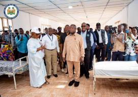 President Bio inside the rehab