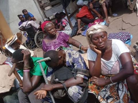 Street beggars in Freetown