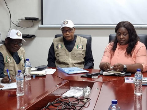 ECOWAS officials during the press briefing