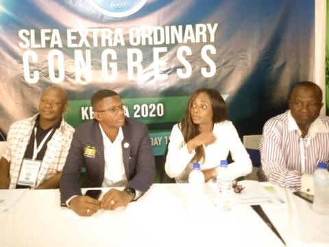 FA President and other officials during a congress