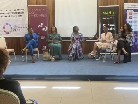 Hawa Turay, Latoya Garber and other panelists at the event