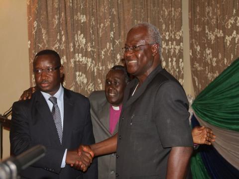 President Koroma and Brig (Rtd) Bio at State House