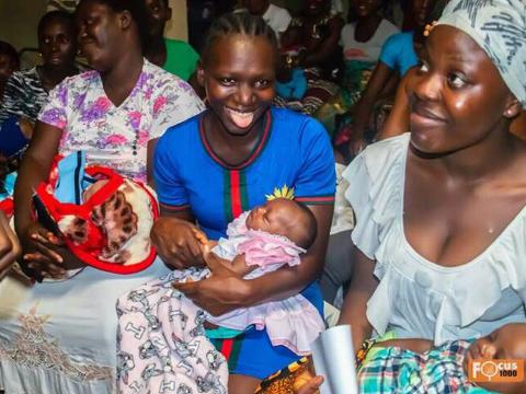 Lactating mothers at a Kombra Network session in Freetown.  