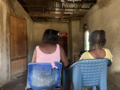 Margaret Dumbuya and her autistic child
