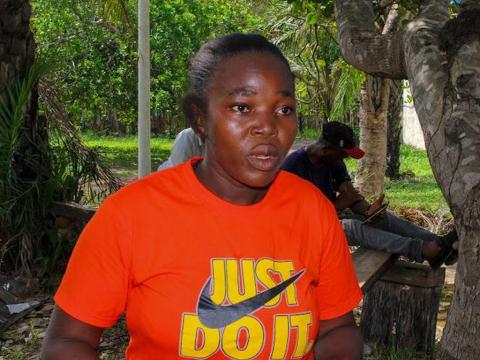 Mariama Sesay a farmer in Mejendu Village Fakunia Chiefdom Moyamba