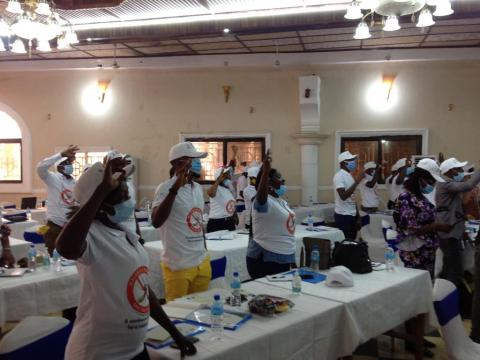 Members of the HRNSL recommit to the Zero Malaria Starts With Me pledge at the MMC conference on September 1st