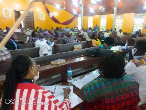 Members of the Methodist Church at the conference in Kenema