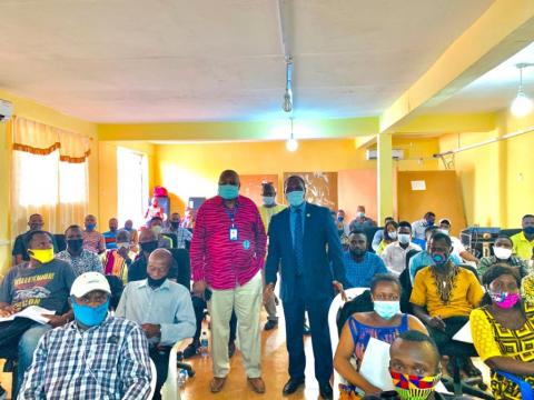 Officials of Statistics Sierra Leone and the trainees