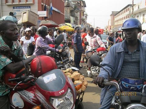 Freetown's central Wilberforce Street