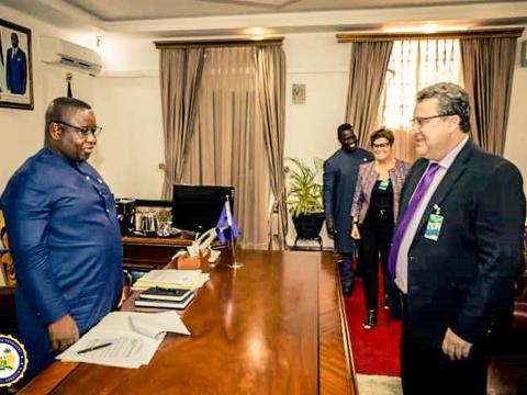 President Bio with the World Bank Country Director