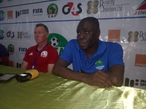 Leone Stars coach, Sellas Tetteh at the post match press conference