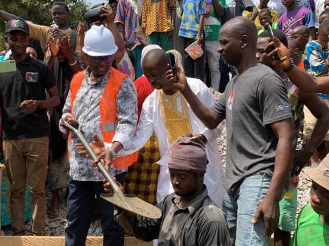 Stakeholders at the construction ceremony