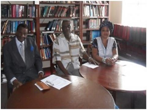 Interim Director Professor FC Tubuku-Metzger and staff of Law School